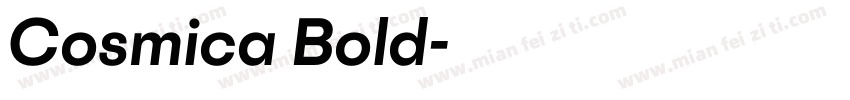 Cosmica Bold字体转换